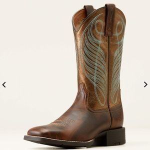 Brown Ariat cowboy boots with rubber sole in size Women’s 8 🤎 👢 🐴